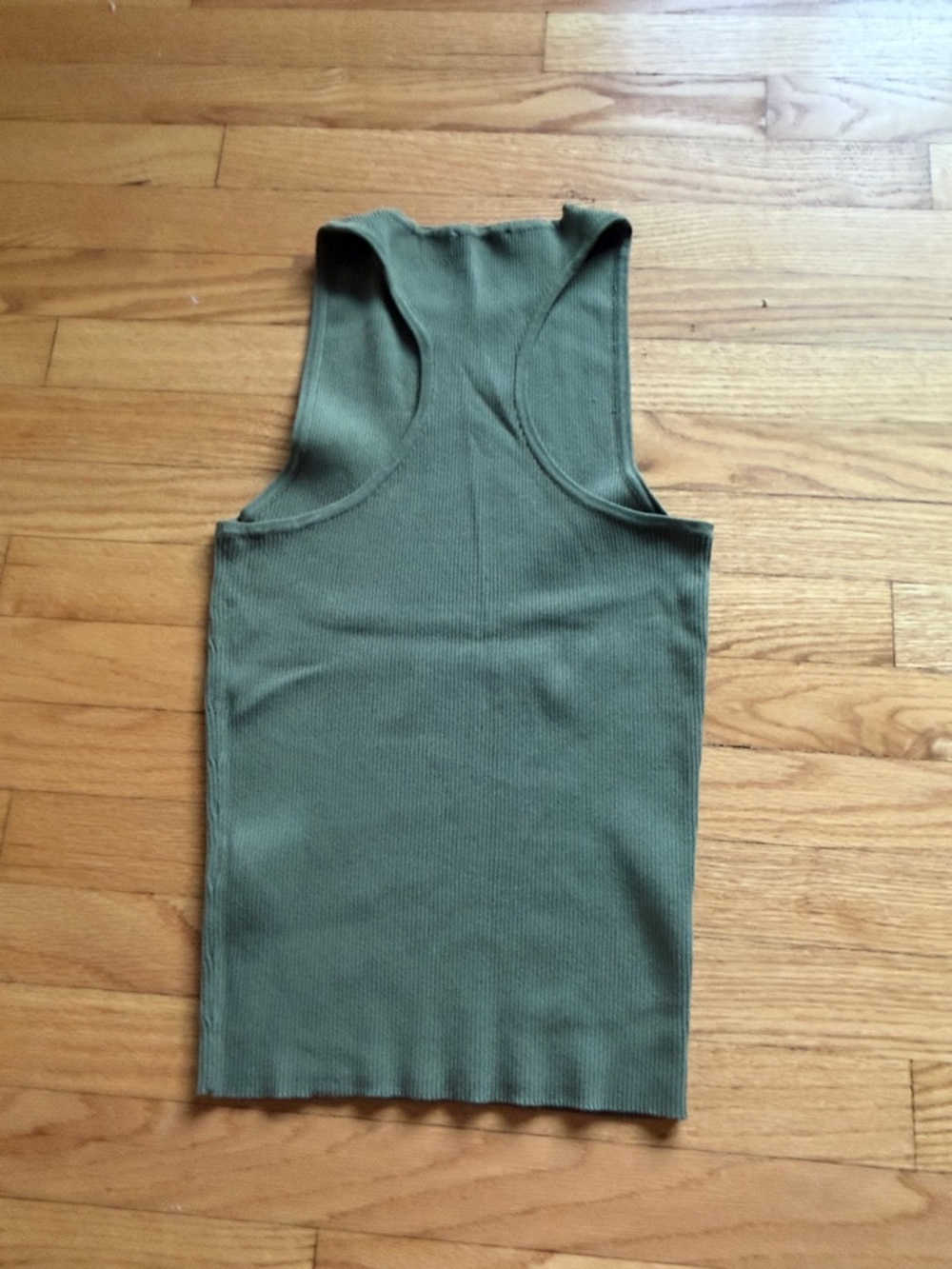 Zara Olive Ribbed Tank Top - Picture 5 of 5